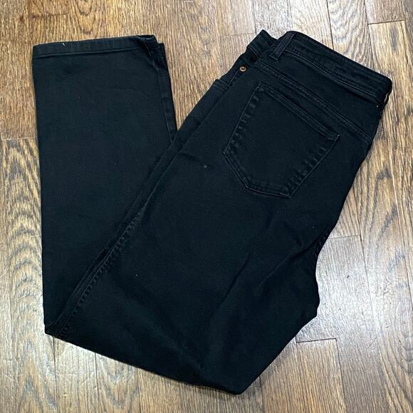 Bill Blass Stretch Jeans Size 12 Black Denim Straight Leg Classic 5-Pocket Style - Picture 6 of 8